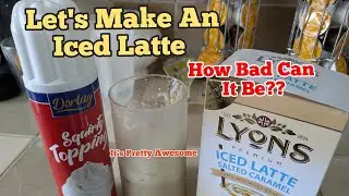 Let's Make An Iced Caramel Latte - It's Pretty Good #latte #caramel #coffee 