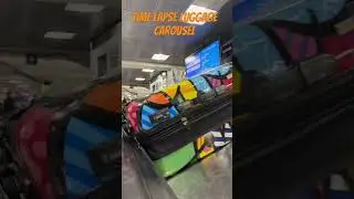 Time lapse luggage carousel at Boston Logan Airport #luggage #timelapse