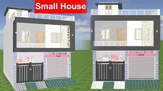 Simple House Design | 3D & 2D Home Plan with Balcony | Ground & First Floor Layout
