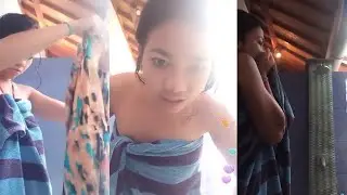 MENGINTIP TANTE LENA MANDI PAGI