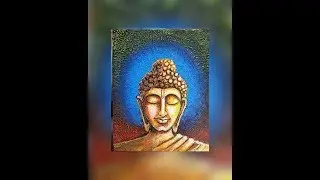 Texture Canvas Painting || Buddha Painting|Acrylic Painting || #art #painting #drawing #asmr #reels