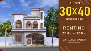 30x40 South Facing House Plan | 2BHK+2BHK | South Facing | 1200 Square Feet House Design | P101