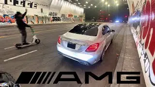 Late Night P.O.V W/ V8-BITURBO C63s. (500+HP)