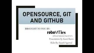 Introduction to Opensource, Git and GitHub