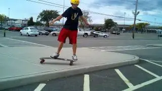 Longboarding Clip: Bigspin Off Curb