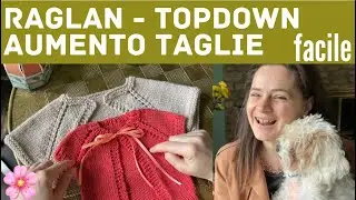 🌸Raglan topdown a maglia e aumento delle taglie⚡️FINALMENTE un VIDEO CHIARO⚡️(si sono 7 e non 9 😅)