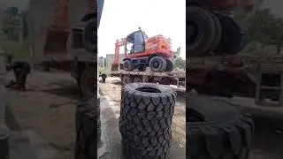 dosan machine DX 140 22 verlar trailer loading and strong driver checking in Pakistan