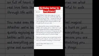 birthday letter to boyfriend #birthday #birthdayletter