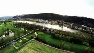 DJI Phantom flying over Hodkovicky golf course