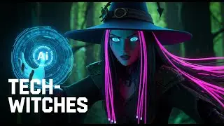 TECH-WITCHES ⚡ CYBER-SHAMANS (3D Animation Showcase) | Neon Cyberpunk Pop