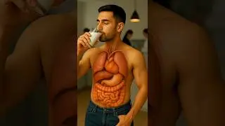 When You Drink Milk Inside the Human Body-Science in Motion #humanbody #anatomy #3danimation