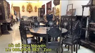 Ngày 21/9/2025. Bàn ăn louis, trường kỷ móc mỏ, tủ bày đồ , bàn thờ ông địa, 