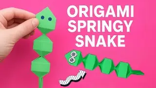 Origami Springy Snake 🐍 | Fun Moving Paper Toy Tutorial