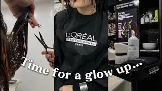 Time for a glow up .. 💇🏼‍♀🎀 بدلت اللوك كامل  و قطعت شعري  New hair 🧖🏼‍♀🫶🏻