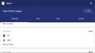 IPL 2020 Schedule