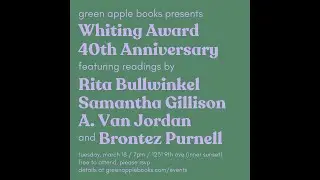 40 Years of the Whiting Award at Green Apple Books on the Park