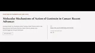 Molecular Mechanisms of Action of Genistein in Cancer: Recent Advances | RTCL.TV