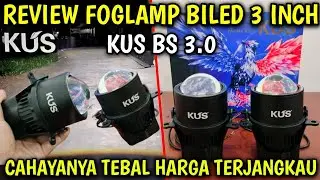 REVIEW FOGLAMP BILED KUS BS 3.0 PROJECTOR BILED FOGLAMP 3 INCH BLUE LENS #biledprojector