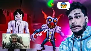 TOMEI O MAIOR SUSTO DA MINHA VIDA JOGANDO ROBLOX COM MINHA MÃE E MINHA IRMÃZINHA MUITO ENGRAÇADO 😭