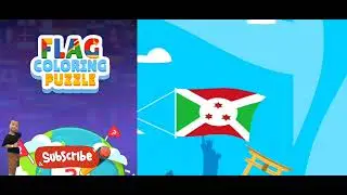 Zambia Zimbabwe Bosnia Burundi Calpe Verde - Paint the FLAG Painting Puzzle #games #study #painting
