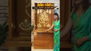 Modern Pooja Mandir with LED Lights and Pocket Doors &ndash; Must See! #devghar #mondir #pocketdoor