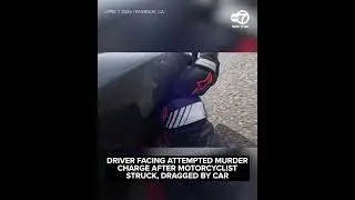 Motorcyclist dragged by car in violent road rage incident caught on video