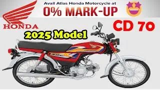 Honda CD 70 2025 | Red Honda 70cc 2025 model Price | 2025 HONDA Price  @AhsanAutos-Official ​