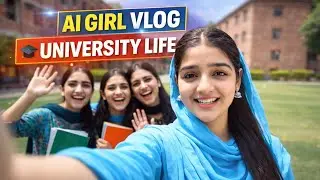 Ai girl University Life Vlog | Made with google Veo3 😍