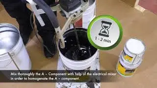 Derbigum DMS Mixing the components