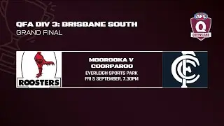 LIVE QFA DIV 3 BRISBANE SOUTH GRAND FINAL - Moorooka v Coorparoo