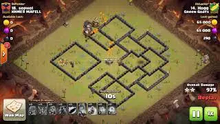 Clash of Clans TH9 Quad LaLoon 3 STAR ATTACK
