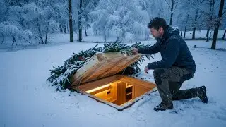This man secretly built an underground bunker before the blizzard hit (ASMR)