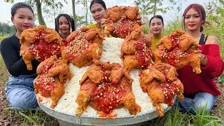 Yummy cooking stir fried chicken with rice recipe
