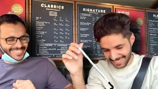 طلبنا المشروبات اللي ماحد يطلبها / الموظف شك فينا😂😰خلف الكواليس