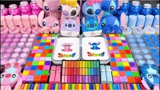 Satisfying STITCH Universe STITCH Mixing Random Into Glossy Slime | Satisfying Slime ASMR