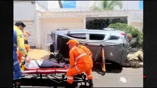 COLIS&Atilde;O SEGUIDA DE CAPOTAMENTO: ACIDENTE ASSUSTA MORADORES DE UBERL&Acirc;NDIA E DEIXA MULHER FERIDA