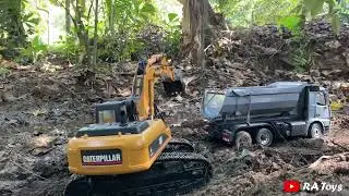 RC Excavator Mastery: Soil Excavation and Truck Loading
