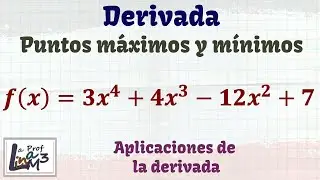 Puntos críticos, máximos y mínimos de una función polinómica | La Prof Lina M3