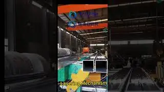 Square/rectangular pipe stacking machine -Layering mechanism  #automaticpackingmachine #pipeline