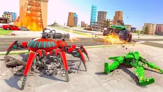 Spider Robot Transform Monster Truck City Rescue Mission Android Gameplay By Games Zone