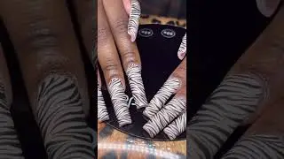 Zebra Nails With Lavinda Leopard Print Nail Lamp
