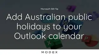 Add Australian Public Holidays to your Outlook Calendar
