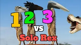 Solo Rex 1 vs 3 - King of the Hill | Path of Titans