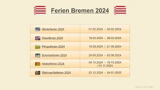 Ferien Bremen 2024