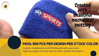 Custom Logo Sweat Headbands & Cotton Absorbent Wristbands Wholesale