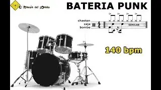 Bateria punk 140 bpm