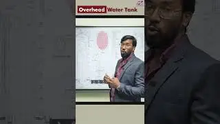 Overhead Water Tank में Different Foundation की Drawing को समझे .... #shorts