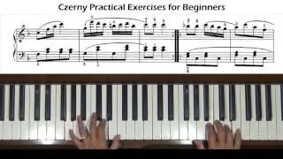 Czerny Practical Exercises for Beginners Op. 599, No. 40 Piano Tutorial