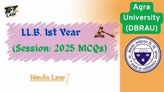 Hindu Law LLB 1st Year Answer Key | Agra University DBRAU
