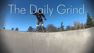 The Daily Grind - Backside 5050 corner bowl skateboarding grind - Karsten Shields